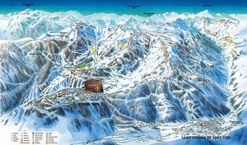 Plan des pistes de vtt et des chemins de randonnées dans les Alpes du Sud